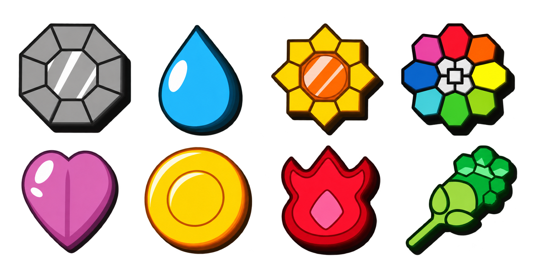As oito insígnias de Kanto