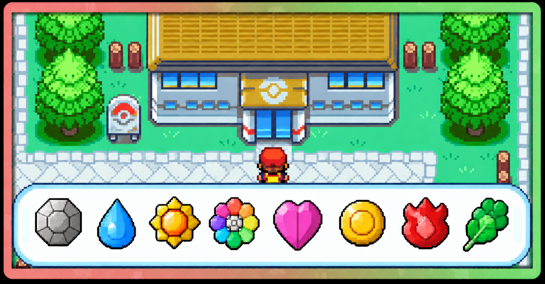 Ginásio de Pokémon e as oito insígnias de Kanto